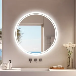 Large Round LED Bathroom Vanity Mirror Anti-Fog