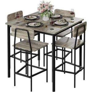 5-Piece Industrial Dining Set