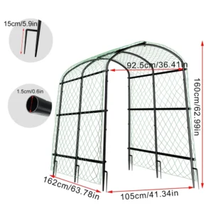 U-Shaped Metal Garden Trellis