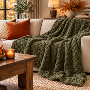 Cozy Textured Throw Blanket